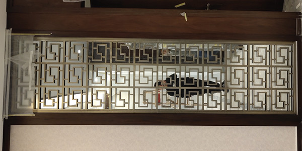 回形紋青古銅不銹鋼屏風